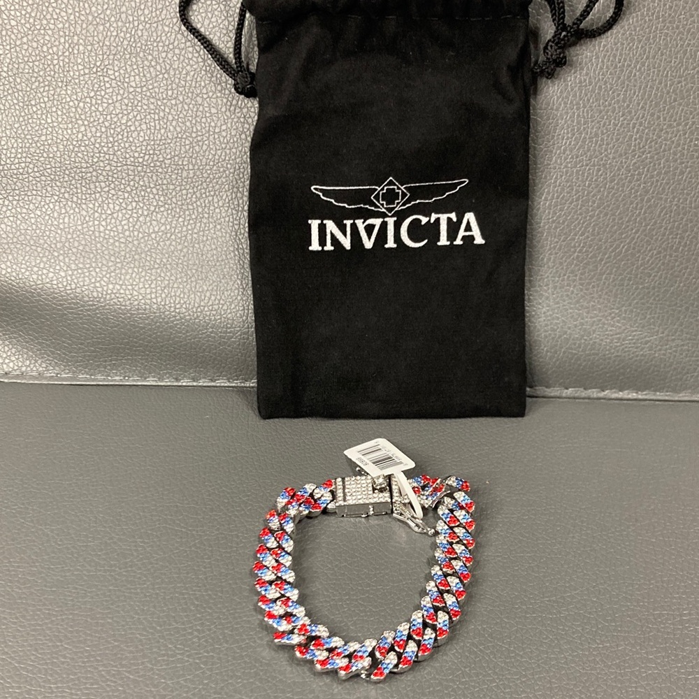 Invicta Elements Men's Drip Chain 8” Bracelet, Freedome Frost (80899) - Picture 2 of 6